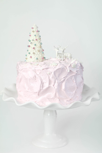 SprinkleBakes eggnog cake with pink marshmallow frosting 11